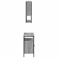 Set Mobili da Bagno 2 pz Grigio Sonoma in Legno Multistrato 3214658