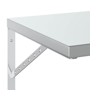 Mensole a Muro 2 pz 50x40 cm Argento in Acciaio Inossidabile 3214508