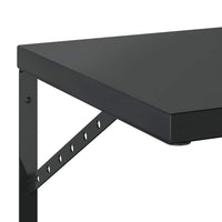 Mensole a Muro 2 pz 50x40 cm Nero in Acciaio Inossidabile 3214517