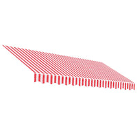 Tessuto di Ricambio per Tenda Strisce Rosse e Bianche 3,5x2,5 m 367715