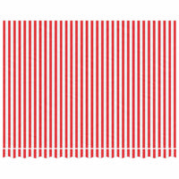 Tessuto di Ricambio per Tenda Strisce Rosse e Bianche 3,5x2,5 m 367715