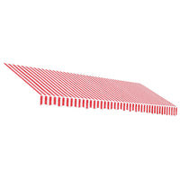 Tessuto di Ricambio per Tenda Strisce Rosse e Bianche 4,5x3,5 m 367719