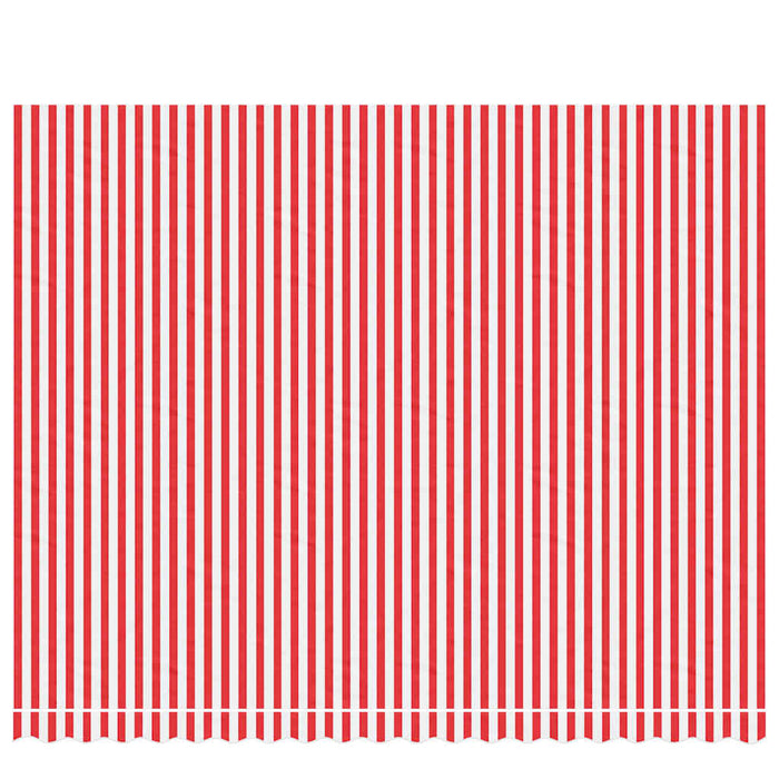 Tessuto di Ricambio per Tenda Strisce Rosse e Bianche 4,5x3,5 m
