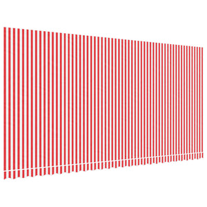 Tessuto di Ricambio per Tenda Strisce Rosse e Bianche 6x3 m 367722