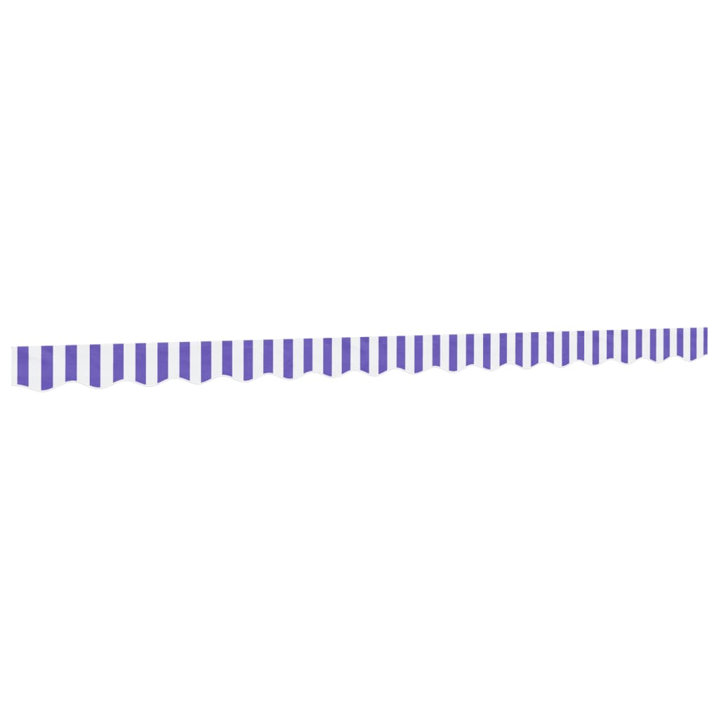 vidaXL Tessuto Ricambio per Mantovana da Tenda Righe Blu e Bianche 4 m