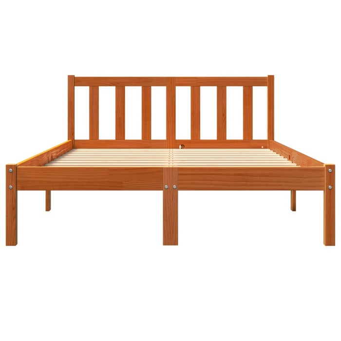 Letto senza Materasso Marrone Cera 140x190 cm in Legno di Pino 844805