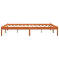 Giroletto senza Materasso Marrone Cera 150x200 cm Legno di Pino 844860