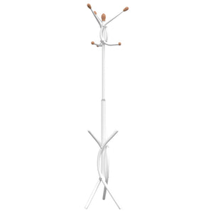 Appendiabiti Bianco 176 cm in Ferro Verniciato a Polvere 377084