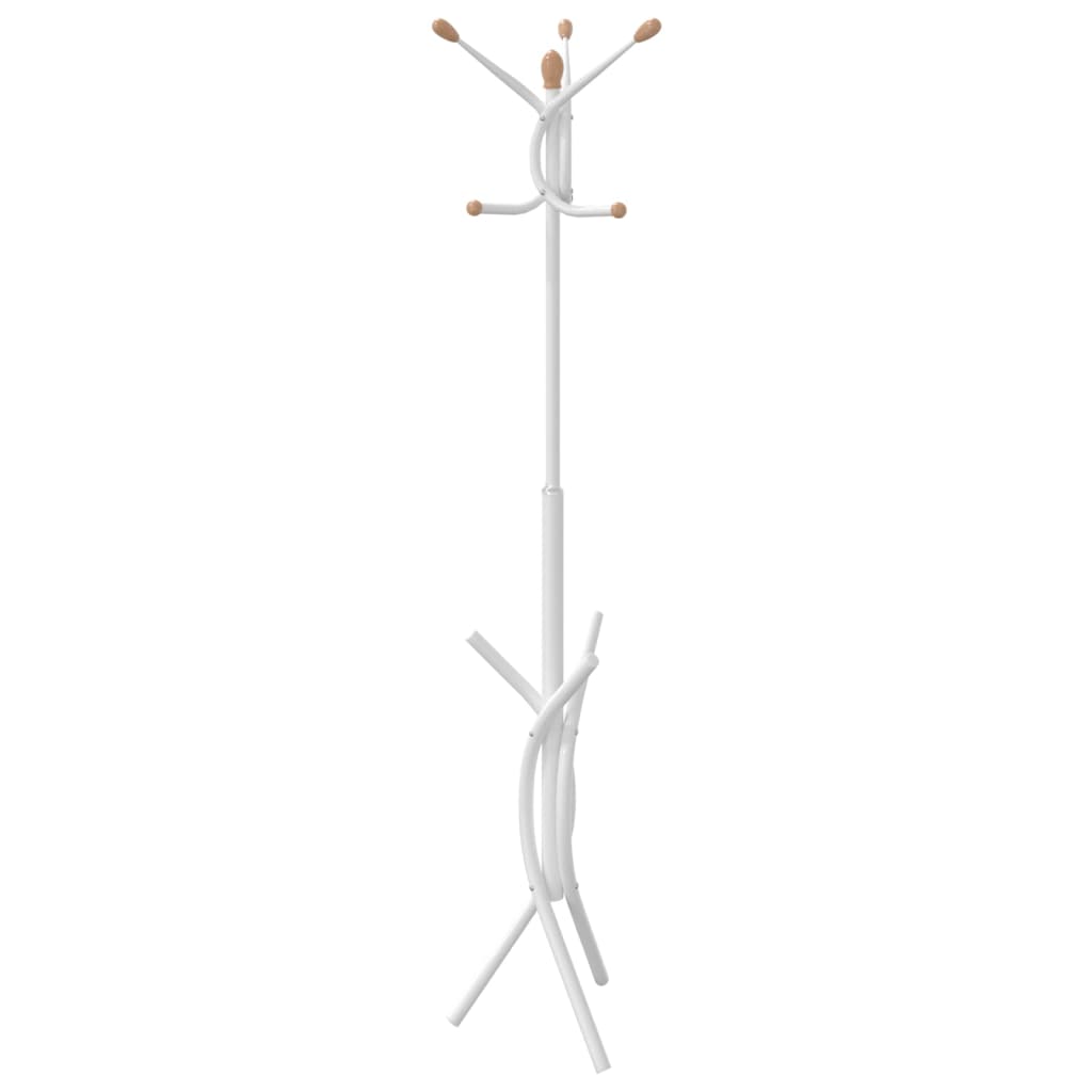 Appendiabiti Bianco 176 cm in Ferro Verniciato a Polvere 377084