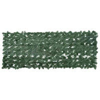 Paravento da Balcone con Foglie Verde Scuro 200x75 cm