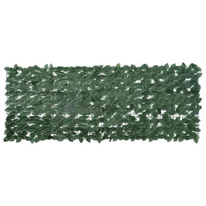 Paravento da Balcone con Foglie Verde Scuro 200x75 cm