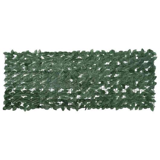 Paravento da Balcone con Foglie Verde Scuro 200x75 cm