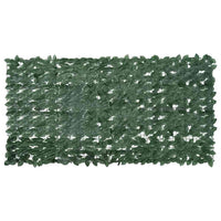 Paravento da Balcone con Foglie Verde Scuro 200x100 cm