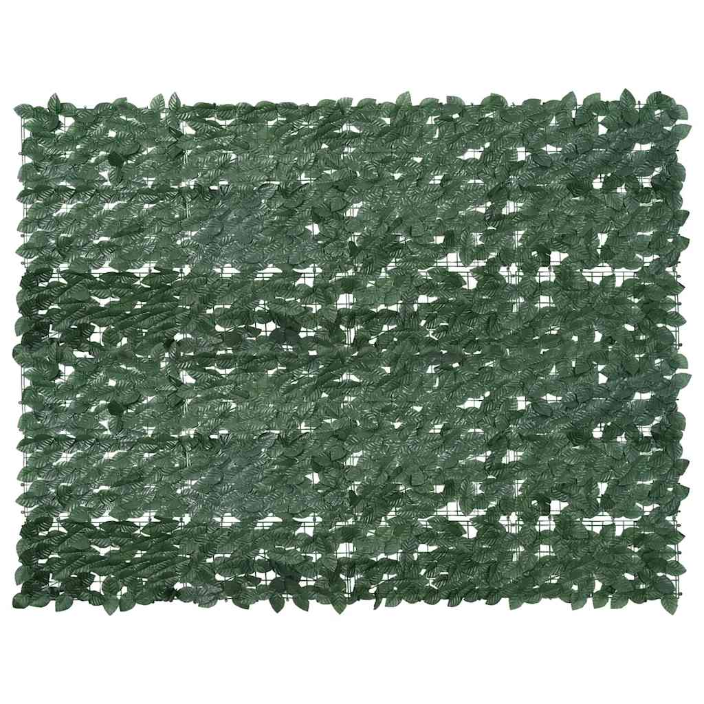 Paravento da Balcone con Foglie Verde Scuro 200x150 cm