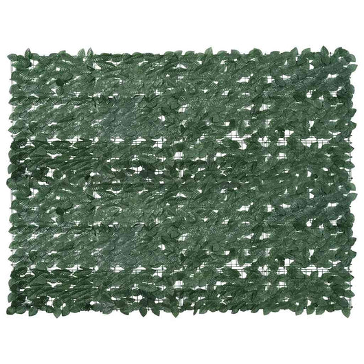 Paravento da Balcone con Foglie Verde Scuro 200x150 cm