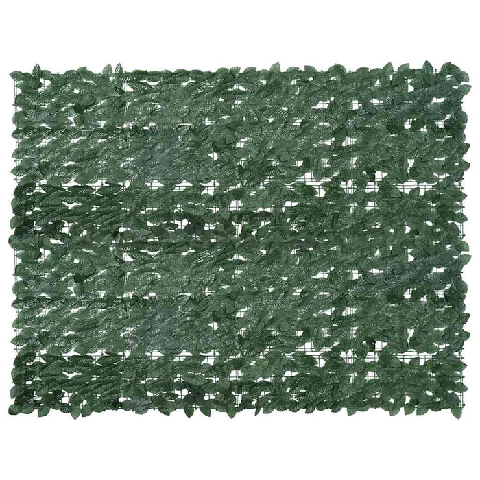 Paravento da Balcone con Foglie Verde Scuro 200x150 cm