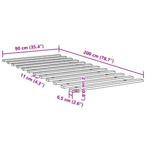 Doghe per Letto 90x200 cm in Legno Massello di Pino 377305