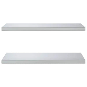 Mensole a Muro 2 pz 75x40x3 cm Argento in Acciaio Inossidabile 30281