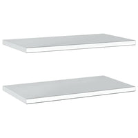 Mensole a Muro 2 pz 75x40x3 cm Argento in Acciaio Inossidabile 30281
