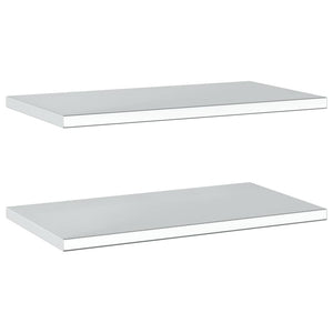 Mensole a Muro 2 pz 75x40x3 cm Argento in Acciaio Inossidabile 30281