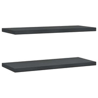 Mensole a Muro 2 pz 75x30x3 cm Nero in Acciaio Inossidabile 30291