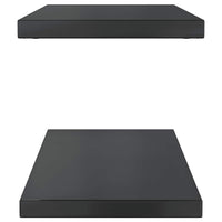 Mensole a Muro 2 pz 75x30x3 cm Nero in Acciaio Inossidabile 30291