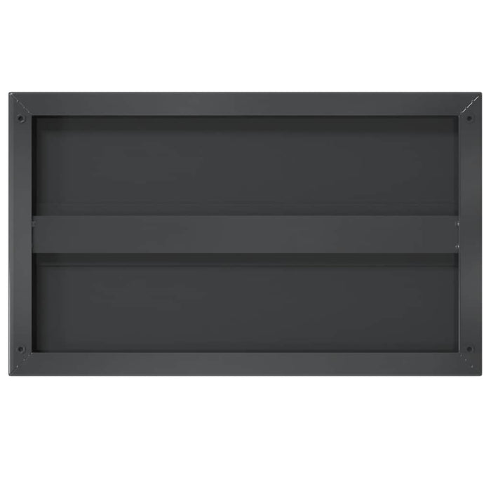 Mensole a Muro 2 pz 75x30x3 cm Nero in Acciaio Inossidabile 30291