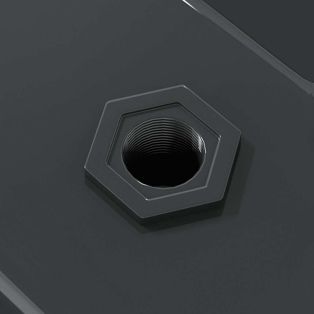 Mensole a Muro 2 pz 50x40x3 cm Nero in Acciaio Inossidabile 30293