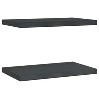 Mensole a Muro 2 pz 50x30x3 cm Nero in Acciaio Inossidabile 30294