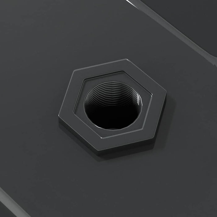 Mensole a Muro 2 pz 50x30x3 cm Nero in Acciaio Inossidabile 30294