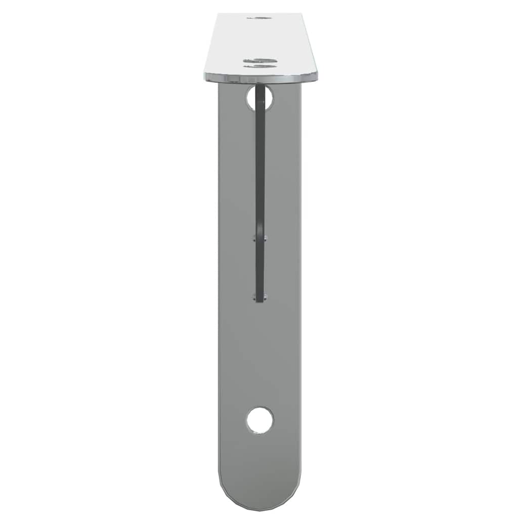 Staffe per Mensola 4 pz 23,5x2,5x15,5cm in Acciaio Inox Argento 30298