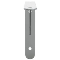 Staffe per Mensola 4 pz 23,5x2,5x15,5cm in Acciaio Inox Argento 30298