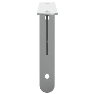 Staffe per Mensola 4 pz 23,5x2,5x15,5cm in Acciaio Inox Argento 30298