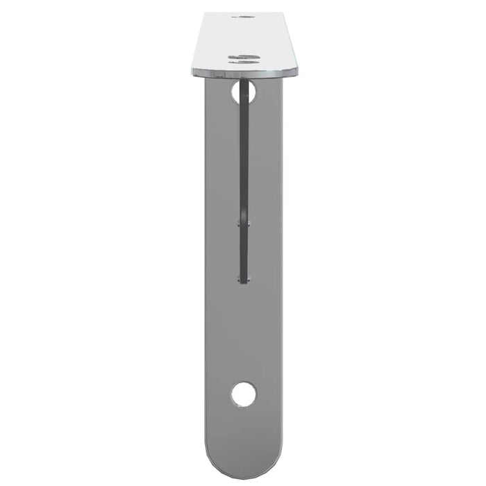 Staffe per Mensola 4 pz 23,5x2,5x15,5cm in Acciaio Inox Argento 30298