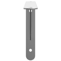 Staffe per Mensola 4 pz 30x2,5x15,5 cm in Acciaio Inox Argento 30299