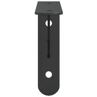 Staffe per Mensola 4 pz 15x2,5x11,5 cm in Acciaio Inox Nero