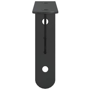 Staffe per Mensola 4 pz 15x2,5x11,5 cm in Acciaio Inox Nero