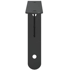 Staffe per Mensola 4 pz 20x2,5x14 cm in Acciaio Inox Nero