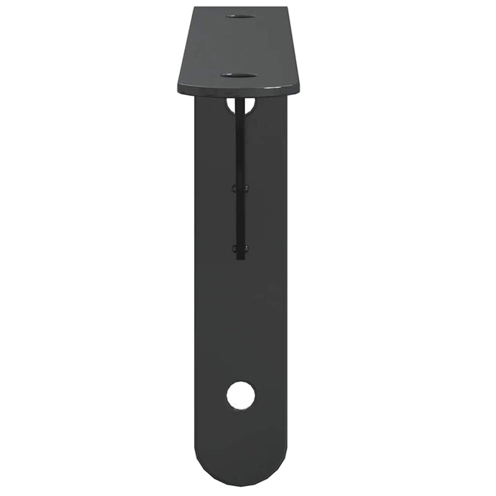 Staffe per Mensola 4 pz 20x2,5x14 cm in Acciaio Inox Nero