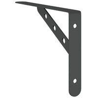 Staffe per Mensola 4 pz 23,5x2,5x15,5 cm in Acciaio Inox Nero