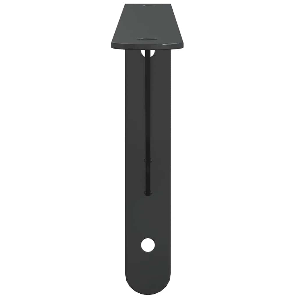 vidaXL Staffe per Mensola 4 pz 30x2,5x15,5 cm in Acciaio Inox Nero