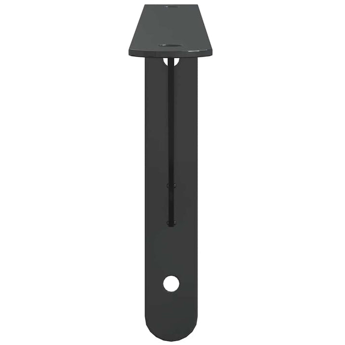 vidaXL Staffe per Mensola 4 pz 30x2,5x15,5 cm in Acciaio Inox Nero