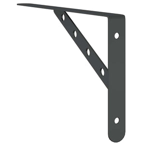 vidaXL Staffe per Mensola 4 pz 30x2,5x15,5 cm in Acciaio Inox Nero