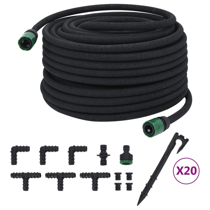 Tubo di Irrigazione da Giardino Nero 0,6" 50 m in Gommacod mxl 110893