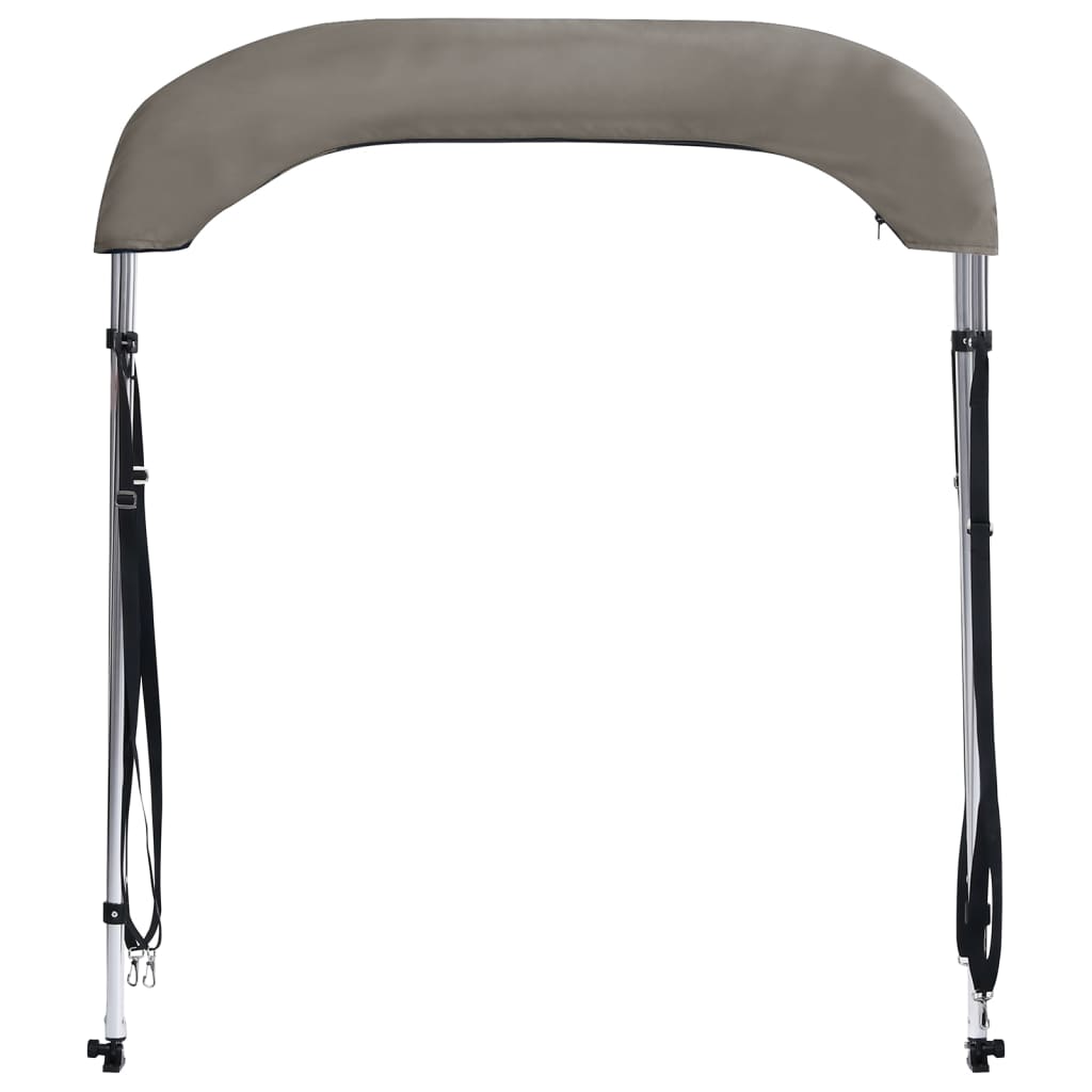 Bimini di Prua con Tendalino 2 Archi Grigio 150x120x110 cm 94792