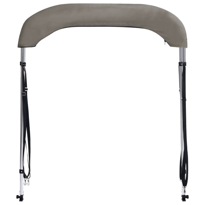 Bimini di Prua con Tendalino 2 Archi Grigio 150x120x110 cm