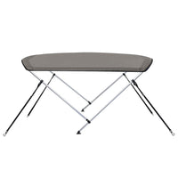 Bimini di Prua con Tendalino 2 Archi Grigio 150x120x110 cm 94792