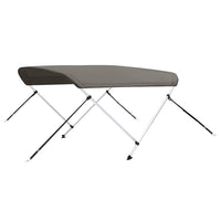 Bimini di Prua con Tendalino 2 Archi Grigio 150x120x110 cm 94792