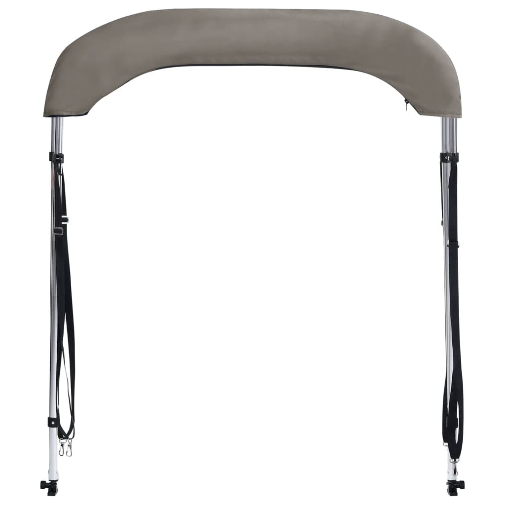 Bimini di Prua con Tendalino 2 Archi Grigio 180x150x110 cm