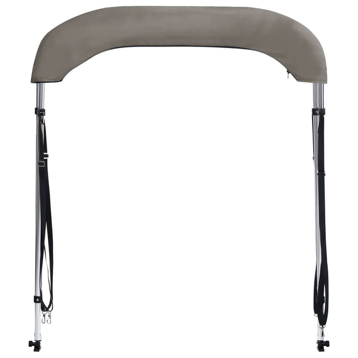 Bimini di Prua con Tendalino 2 Archi Grigio 180x150x110 cm